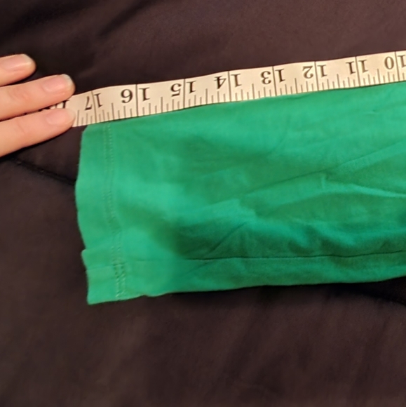 Talbots Women's Green Ruffle Front V-neck 3/4 Tee - Picture 4 of 14